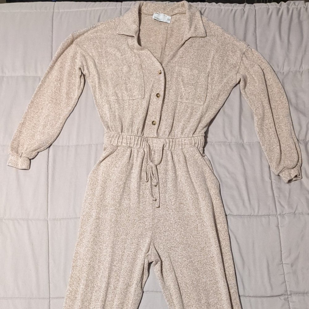 Long Sleeve Jumpsuit with Collar